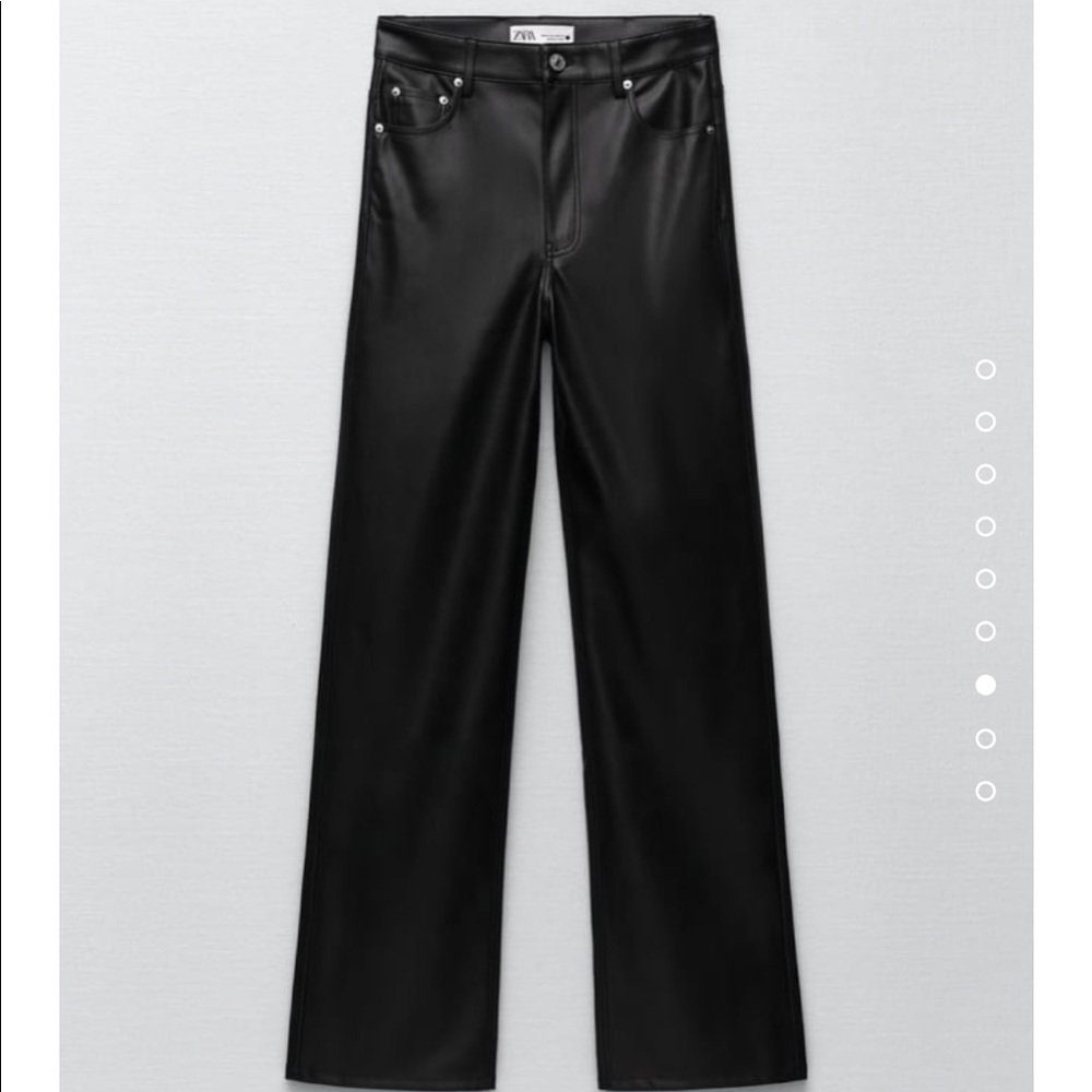 Zara Faux The 90’s Leather Pant, Brand New w/ Tag - Picture 2 of 5